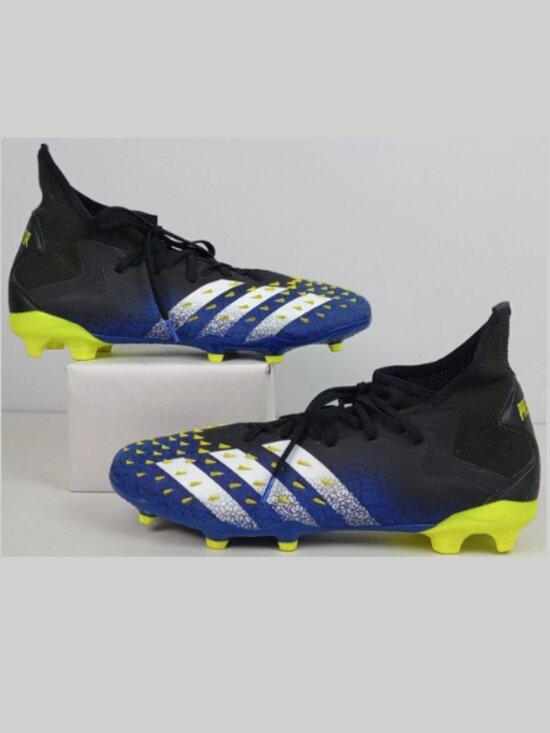 Adidas‎ Mens 11 Predator Demonskin Neon Green Blue Black Football Soccer Cleats main image 8